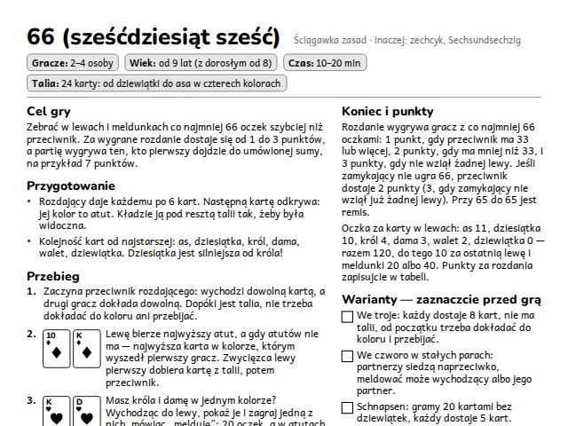 66 — zasady i ściągawka