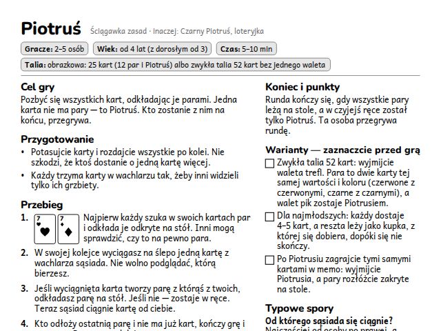 Gry karciane dla dzieci