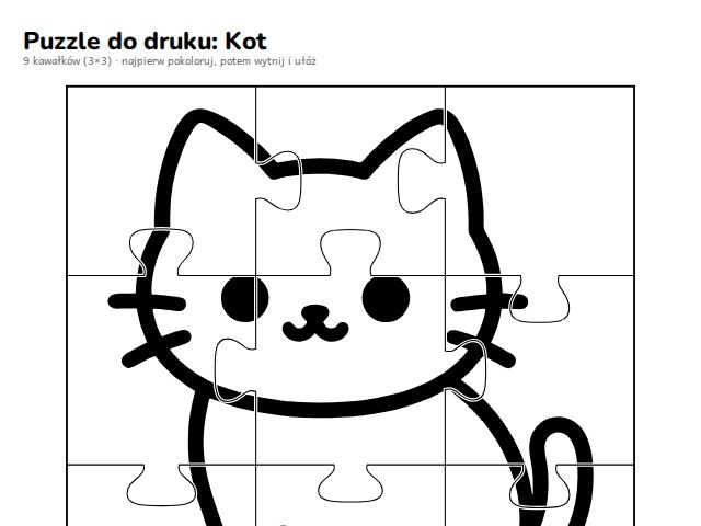 Puzzle do druku